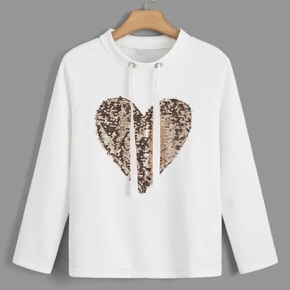 White Womens Sweatshirt - Picture 1 of 4